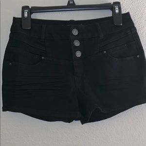 Black High Waisted Shorts